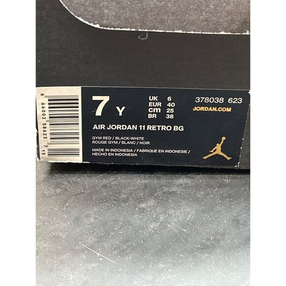 Nike Air Jordan 11 Retro "Win Like 96" Gym Red Sneakers Size 7Y / 8.5 Womens - Picture 2 of 12